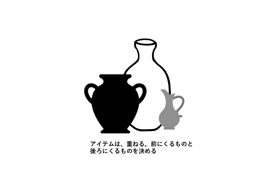 アイテムを重ねる